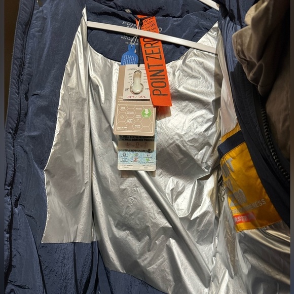 Point zero coat parka puffer navy NEW medium warm - Picture 13 of 13